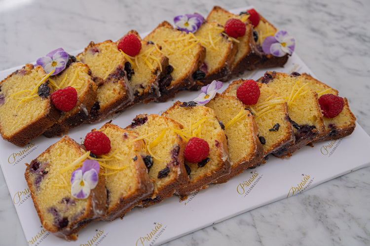 Blueberry + lemon almond cake