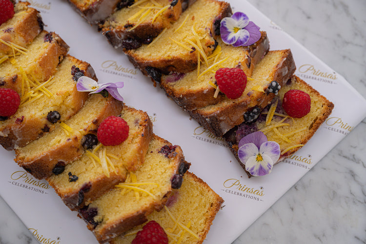 Blueberry + lemon almond cake